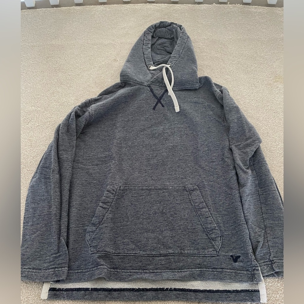 Mens Grayish Blue Hoodie